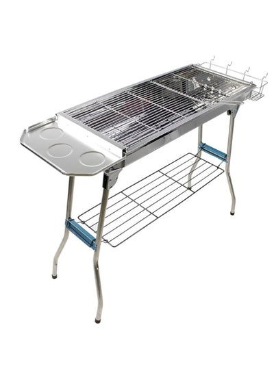 Buy Barbecue Grill Stand Stainless Steel Portable Foldable BBQ Grill For Charcoal BBQ Salad Grill Cooking Suitable For Outdoor Vacation Cooking With Friends And Family Camping Grill in UAE