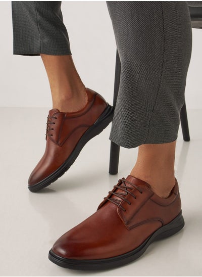 اشتري Solid Lace Up Derby Shoes في السعودية