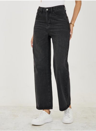 اشتري High Rise Wide Leg Full Length Jeans في السعودية