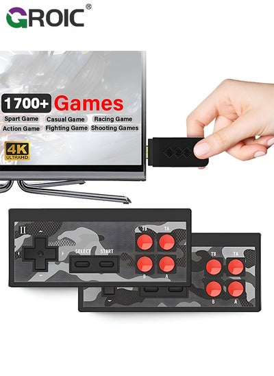 Buy Y2S Mini HD Game Console, Plug and Play Video Game Console, Built-in 1800 Games, Support HDMI High-Definition Output Retro Wireless Double-Play Player for Family Entertainment in Saudi Arabia