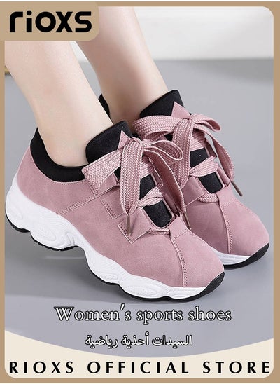 Buy Women's Sports Shoes Breathable Platform Running Sneakers Casual Wild Shoes For Jogging Walking in UAE