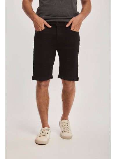 اشتري Basic Regular Fit Denim Shorts for Men في مصر