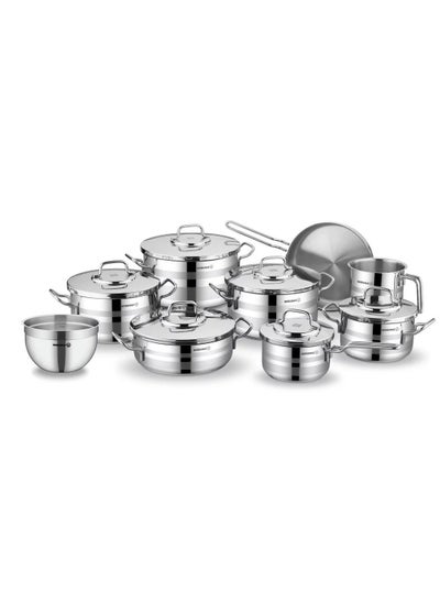 Buy Korkmaz Turkish Stainless Steel 15 Piece Cookware Set High Quality in Saudi Arabia