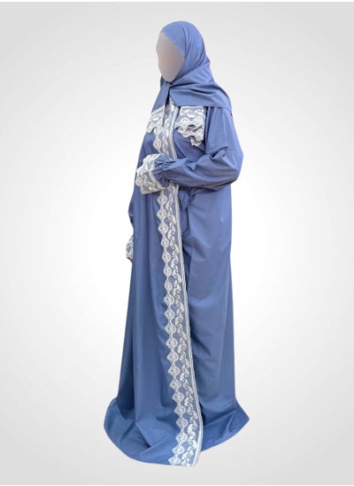 Buy A Very Soft And Comfortable Prayer Dress With Embroidery Lace Trim Consisting Of One Piece Includes a Veil And It Covers The Whole Body With A Uniform And Wide Size Suitable For All Bodies in Saudi Arabia