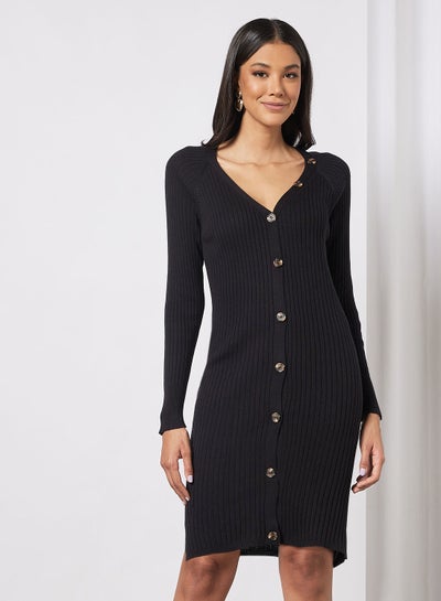 Button-Up Knit Dress with Fast Delivery 