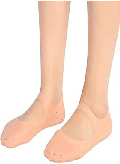 Buy ZJchao Silicone Gel Moisturizing Socks, Foot Anti-Cracking Protector Foot Care Tool Prevention Socks Prevents Dry Cracked Heels Cracked Feet Soften Dead Skin Dry Cracked Skin (L-Skin Color) in Egypt