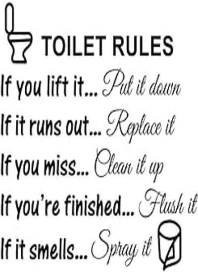 Buy Jiuhong DIY Removable Funny Pictures Man's Woman's Washroom Toilet Bathroom WC Sign, Door Accessories Wall Sticker Home Decor for Kids Living Room Home Decoration in Egypt