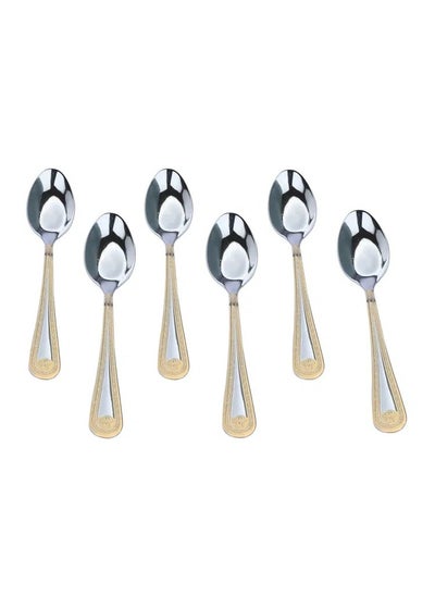 اشتري Luxe gold-plated small tea spoon set, 6 pieces, 1491 في مصر