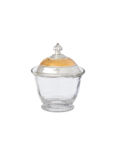 Buy Glass Sugar Can With Metal Lid in Saudi Arabia