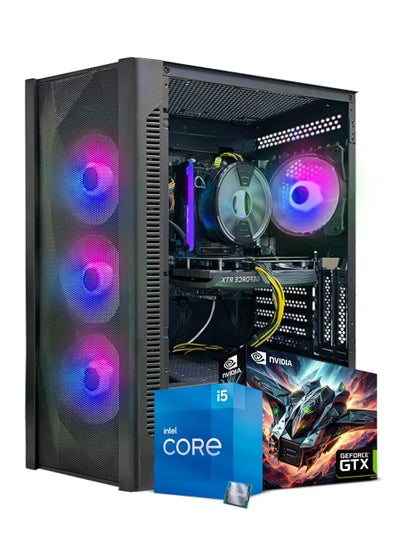 Buy Gaming PC, Intel Core i5-12400F, GTX 1650, 16GB RAM, 512GB SSD,Window 11 Pro, Black Case in UAE