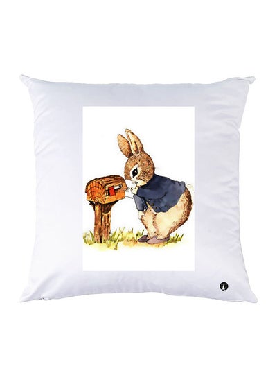 Buy Printed Pillow Polyester White 30x30cm in Egypt