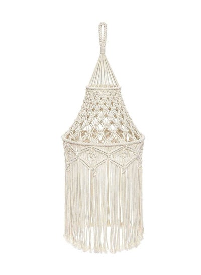 اشتري Macrame Lamp Shade Boho Hanging Pendant Light Cover Modern Office Bedroom Living Room Nursery Dorm Room Bohemian Home Decor في السعودية