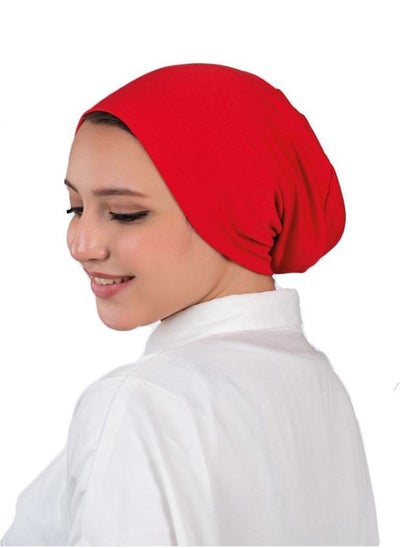 Buy Cotton Bonnet Cap Women's - Light Red Color in Egypt