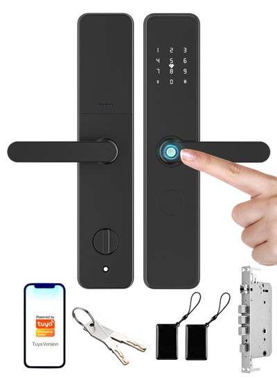 Buy Smart Lock, Smart Door Lock 7-in-1 Keyless Entry Door Lock, Fingerprint/ Key/ Password/ Bluetooth/ NFC Unlock/  TT LOCK in Saudi Arabia