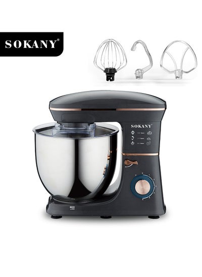 Buy Stand Mixer, 11 liters, 1400 watts, Multi-function Kitchen Machine, with Lid Splash-Proof SK-05001 Black in UAE