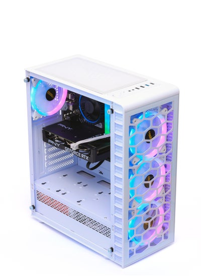 Buy Gaming Pc with Intel Core i7-12700F Processor, H610M-E D4 Motherboard, DDR4 16GB RAM, 1TB M.2 SSD, NVIDIA GeForce RTX 4060 Graphics Card, 4  Fan Case White RGB Remote Control with Windows 11 Pro in Saudi Arabia