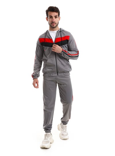 Buy Hoodie With Pants Training Suit And Lined Design in Egypt