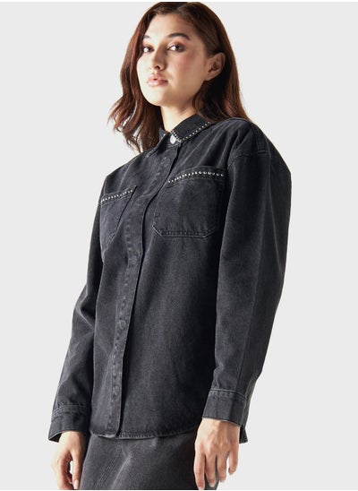 Buy Button Down Denim Shirt in UAE