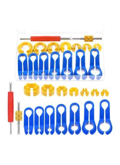 Buy 16Pcs Car Fuel Line Disconnect Removal Tool With Valve Core Remover Tool Kit Compatible With Most Ford/GM/Chrysler/Mazda For AC Fuel Line And Transmission Oil Cooler Line in Saudi Arabia