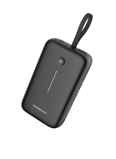 اشتري بنك طاقة PD 30W 20000 mAh / منفذ Type-C ومنفذ USB-A / كابل Type-C مدمج بطول 30 سم / تقنية شحن متقدمة / حماية مدمجة / شحن 3 أجهزة / سلك USB-C قابل للفصل / صغير الحجم وقابل للحمل - أسود في الامارات