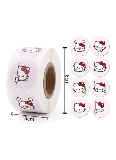 اشتري 500 sheets of Hello Kitty packaging label waterproof decoration brochure stickers في السعودية