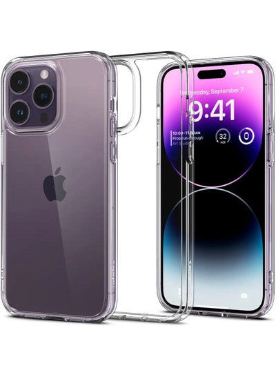 Buy Spigen Ultra Hybrid [Anti-Yellowing Technology] Designed for iPhone 14 Pro Max Case (2022) - Crystal Clear in Saudi Arabia