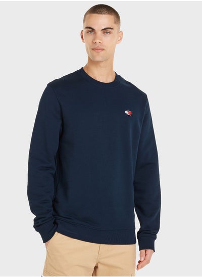 Buy Badge Crew Neck Sweatshirt in Saudi Arabia