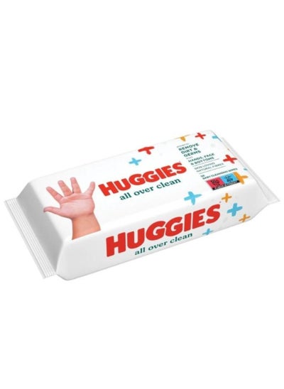 Buy Huggies Baby Wipes - All over clean - 56 Wipes in Saudi Arabia