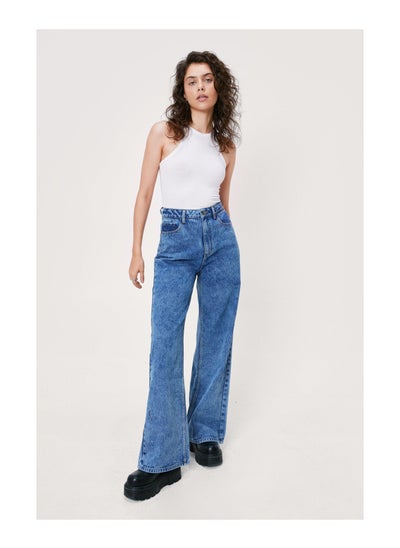 Buy Organic Wide Leg High Waist Denim Jeans in Saudi Arabia