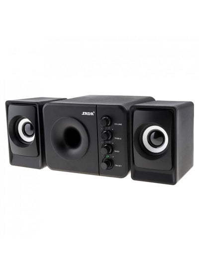 Buy Portable USB Wired Stereo Bass Subwoofer PC Speaker Black in Saudi Arabia