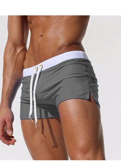 اشتري Men's Boxer Swim Shorts Stylish Back Pocket Design Beach Breathable Beach Shorts Swimwear في السعودية