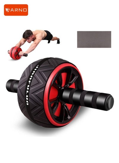 اشتري Roller Exercise Wheel Fitness Equipment Mute Roller For Arms Back Belly Core Trainer Body Shape With Free Knee Pad في السعودية