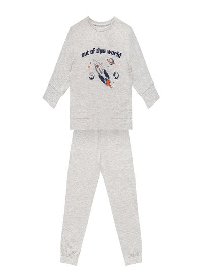 اشتري 1 Pack Boys Greentreat Organic Cotton Oversized Sweatshirt and Slouch Jogger في الامارات