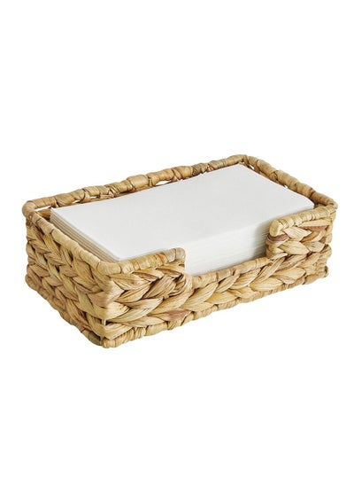 اشتري Napkin Holder Wicker Baskets Paper Hand Towels Storage Tray Woven Bathroom Napkin Holder Tray for Kitchen Dining Bathroom Vanity Countertop في السعودية