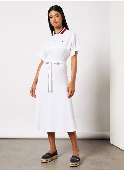 Buy Contrast Collar Polo Dress in UAE