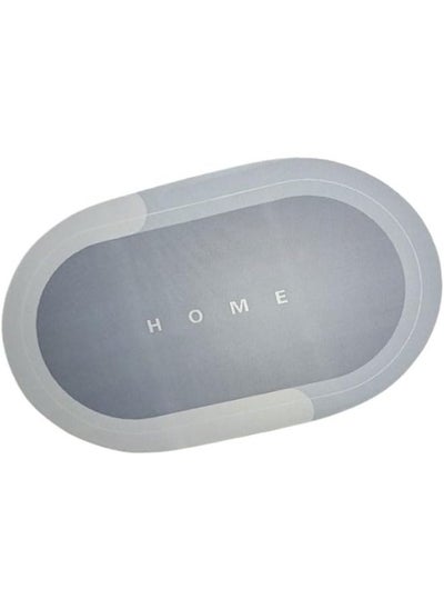 اشتري Round Water Super Absorbent Bathroom and Door Mat Quick Dry Rubber Backed Anti Slip 60cmx40cm في مصر