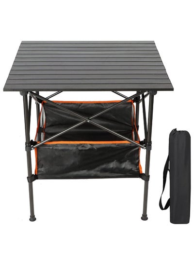 Buy Folding Camping Table, Compact Aluminum Ultra Lightweight Camp Table, Portable Outdoor Table, Roll Up Table Top with Carry Bag for Beach, Backyards, BBQ, Party and Picnic in Saudi Arabia