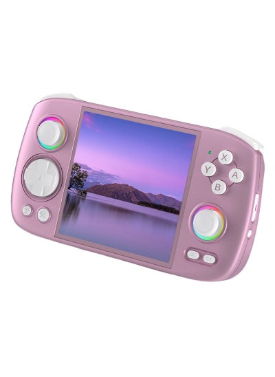 اشتري ANBERNIC RG Cube Retro Handheld Game Console 64bit Android 13 Unisoc T820 3.95 Inch IPS Screen Hall Joystick RGB lighting effect (Purple) في السعودية