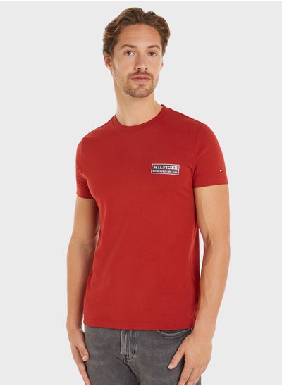 Buy Logo Badge Crew Neck T-Shirt in UAE