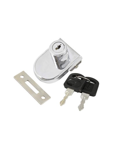 Buy Glass Lock without Boring Hole - Silver in UAE