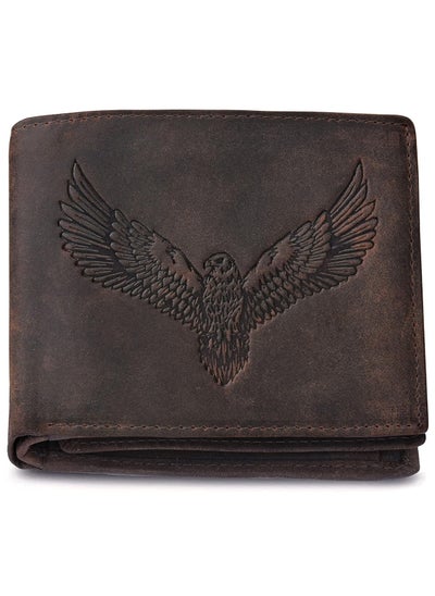 Buy URBAN  Zeus Vintage Brown Leather BiFold Wallet for Men 6 Card Slot in UAE