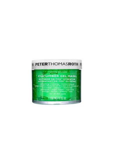 Buy Peter Thomas Roth | Cucumber Gel Mask | Extreme De-Tox Hydrator, Cooling and Hydrating Facial Mask, Helps Soothe the Look of Dry and Irritated Skin, 5 fl oz (Pack of 1) in UAE