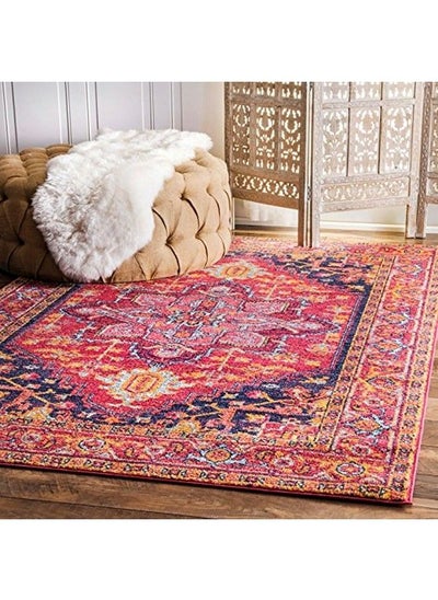 اشتري Jaclyn Bohemian Medallion Area Rug 2' X 3' Pink في الامارات