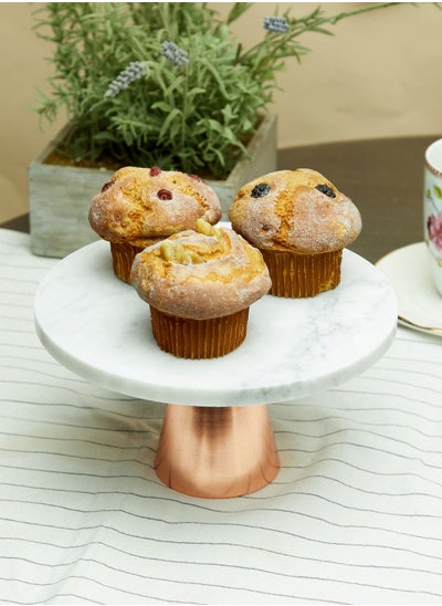 Buy Marble & Rose Gold Cake Stand in Saudi Arabia