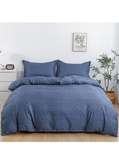 اشتري 4-Piece Single Size Duvet Cover Set Includes 1xDuvet Cover, 1xFitted Sheet, 2xPillow Cases Microfibre NEVADA في الامارات