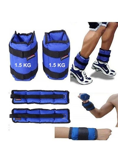 Buy A two-piece sand weight bag for the arms and feet, weighing 3 kilograms, each piece weighing 1.5 kilograms in Saudi Arabia