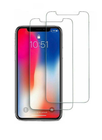 Buy 2 Pieces Tempered Glass Screen Protector Clear Designed For iPhone 12 Mini Full Screen Coverage And Bubble Free in UAE