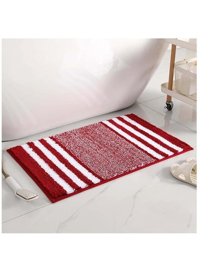 Buy Bathroom Rugs Bath Mat 40x60cm Non-Slip Fluffy Soft Plush Microfiber Shower Carpet Rug Machine Washable Quick Dry Ultra Bath Mats for Tub Bathroom and Shower in UAE