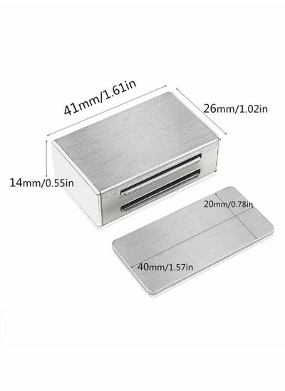 اشتري Magnetic Door Catch, Strong Drawer Magnetic Latches Kitchen Cabinet Magnets, Cabinet Door Magnet Latch Stainless Steel Kitchen Magnetic Latch for Cupboard, Drawer (4 Pack) في السعودية