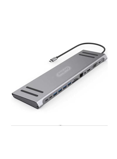 Buy 14 In 1 USB C Type-c Hubs Docking Station Silver in UAE